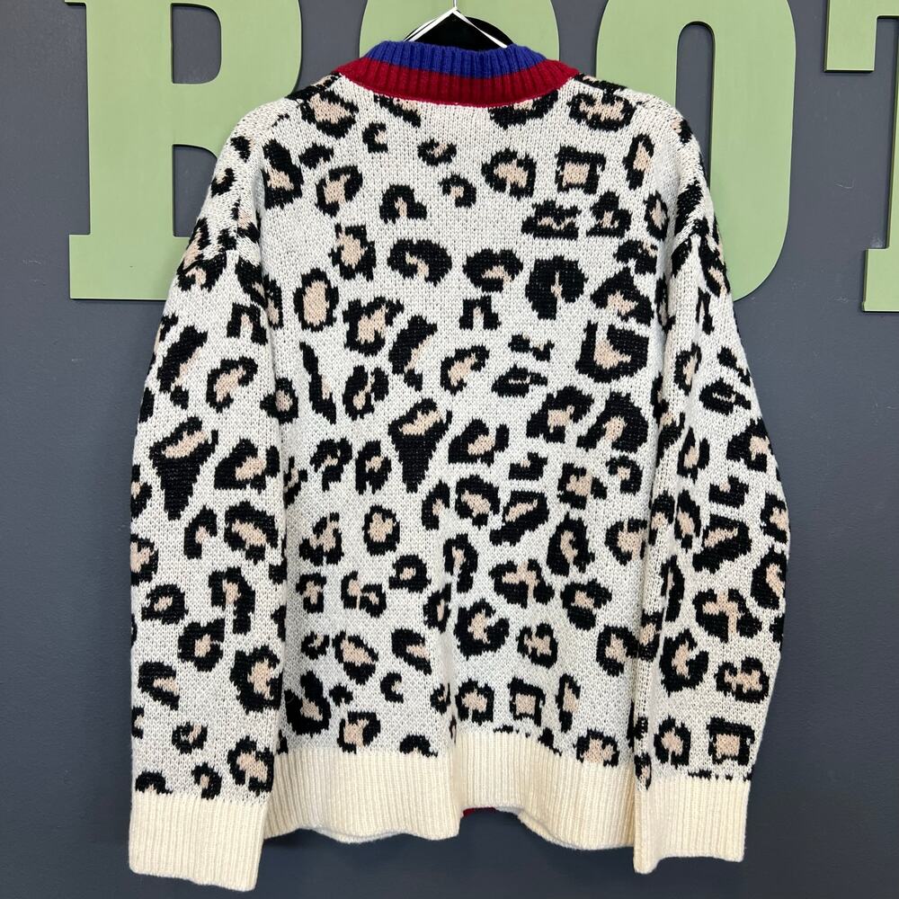Vigoss Leopard Print Button Front Cardigan Red + … - image 3